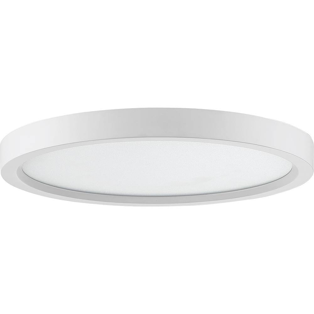 Sleek 11" Brushed Nickel LED Flush Mount with White Acrylic Shade