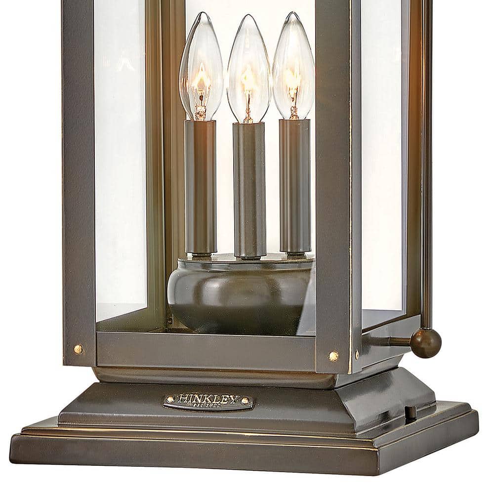 Anchorage Light Oiled Bronze 3-Light Outdoor Pier Mount Lantern