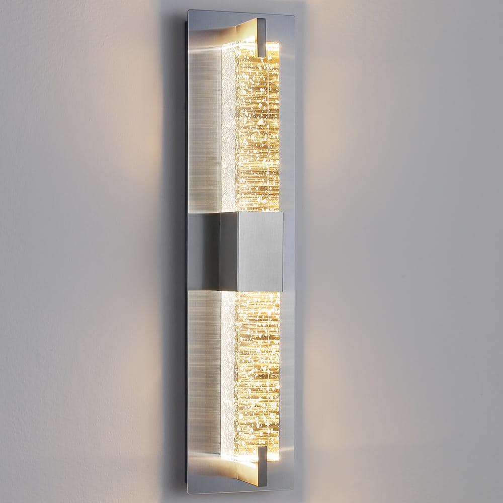 KAISITE Modern 1-Light Brushed Nickel Dimmable LED Wall Sconce Wall ...