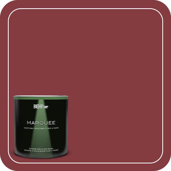 BEHR MARQUEE 1 qt. #M140-7 Dark Crimson Semi-Gloss Enamel Exterior Paint & Primer