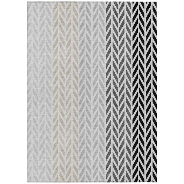 Chantille Machine Washable Indoor/Outdoor Abstract ACN3041 Tin 8 ft. x 10 ft. Area Rug