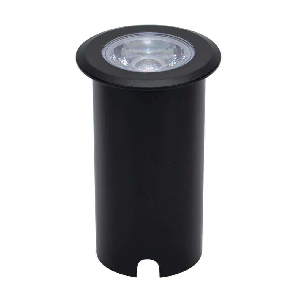 Black Integrated LED Inground Landscape Well Light