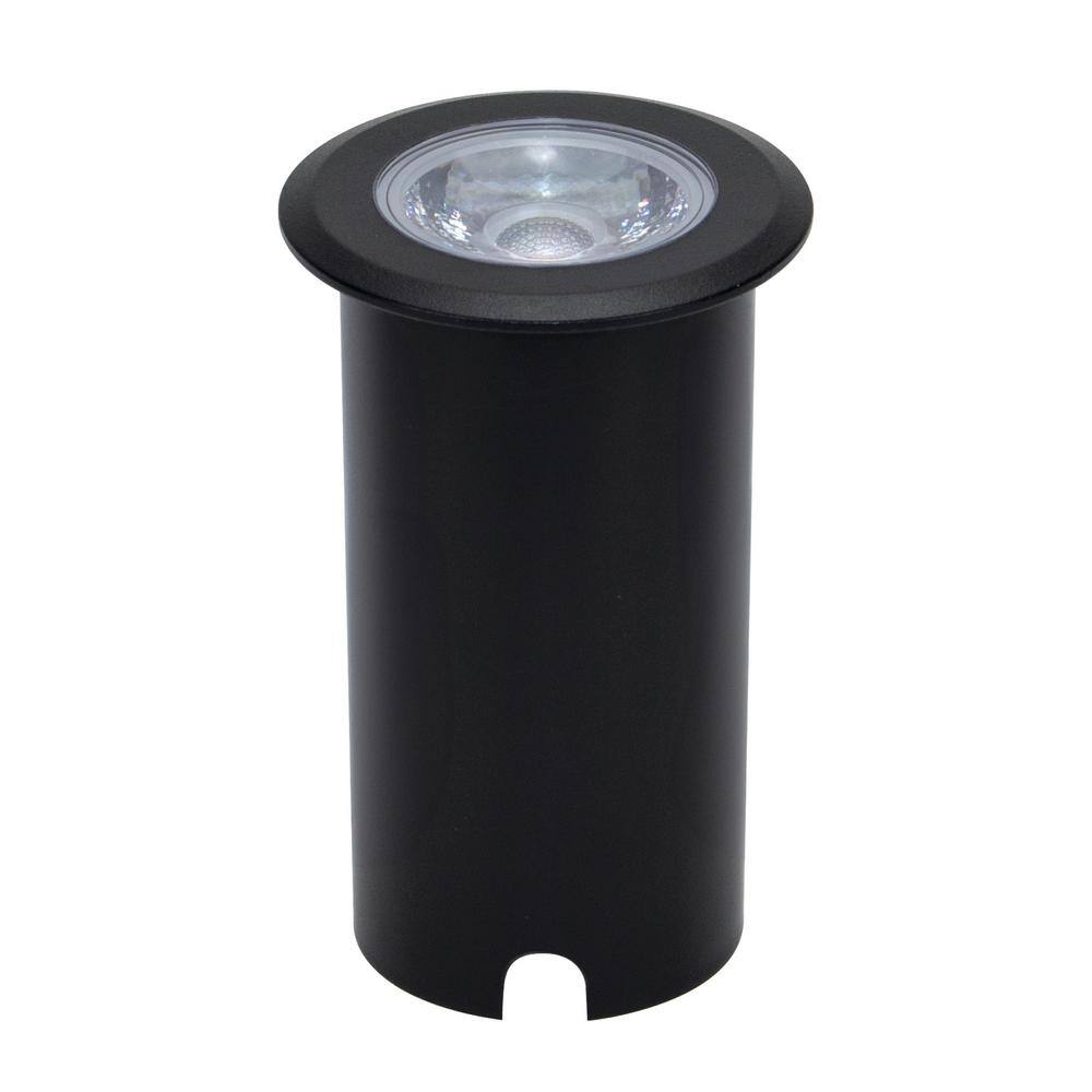 Black 3" Inground LED Landscape Light with Warm White Glow