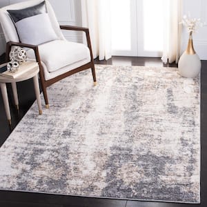 Aston Ivory/Gray 4 ft. x 6 ft. Geometric Abstract Area Rug