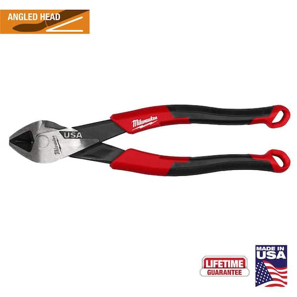 8 in. Angled Head Diagonal Cutting Pliers with Comfort Grip