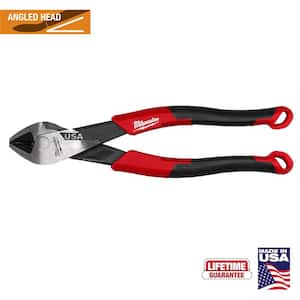 Milwaukee 8 in. Angled Head Diagonal Cutting Pliers with Dipped