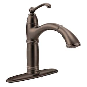 Brantford Single Handle Pull Out Sprayer Kitchen Faucet with Reflex and Power Clean in Oil Rubbed Bronze