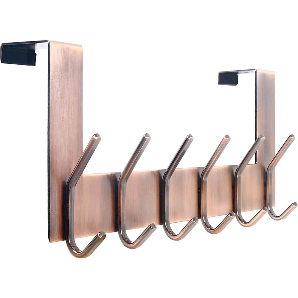 Coat Rack Metal Chrome Gold with 7 Folding Hooks, France, 70s at