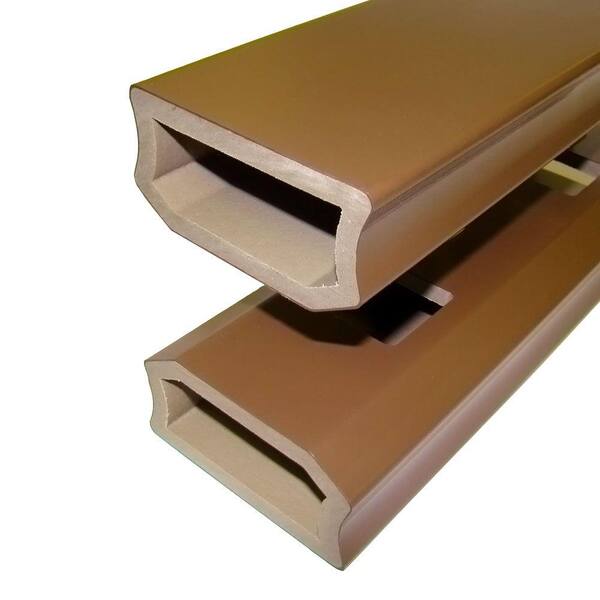 Veranda 1-1/4 in. x 3-1/2 in. x 6 ft. Bronze PVC Composite Line Guard Rail Kit (2-Pack)
