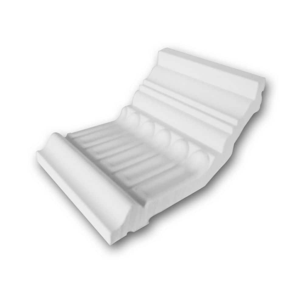 2-7/8 in. D x 4-3/4 in. W x 4 in. Dentil Primed White Polyurethane Crown Moulding Sample price history on PriceWatchPro
