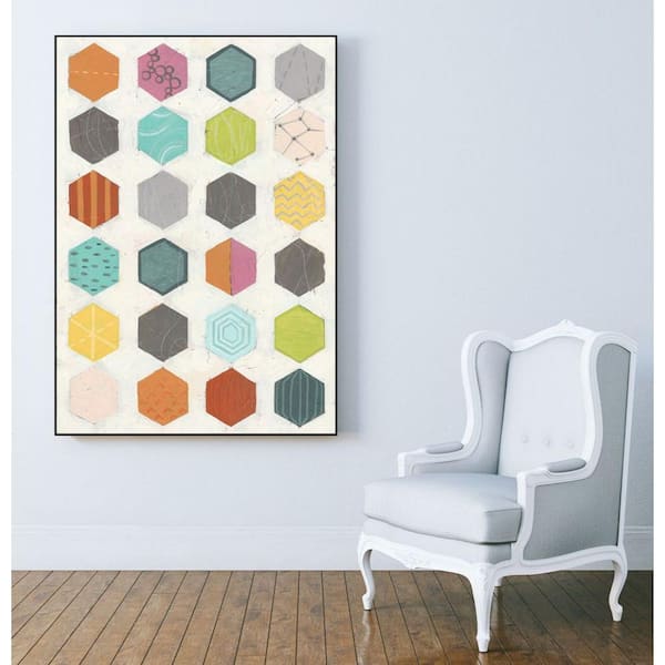 Unbranded 30 in. x 40 in. "Pattern Interaction I" by June Erica Vess Framed Wall Art