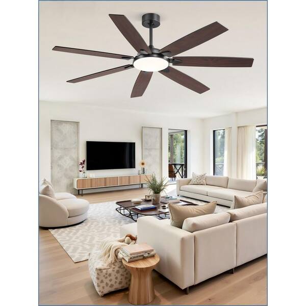 MOKSILED 62 in. Large Farmhouse Indoor and Outdoor Ceiling Fan