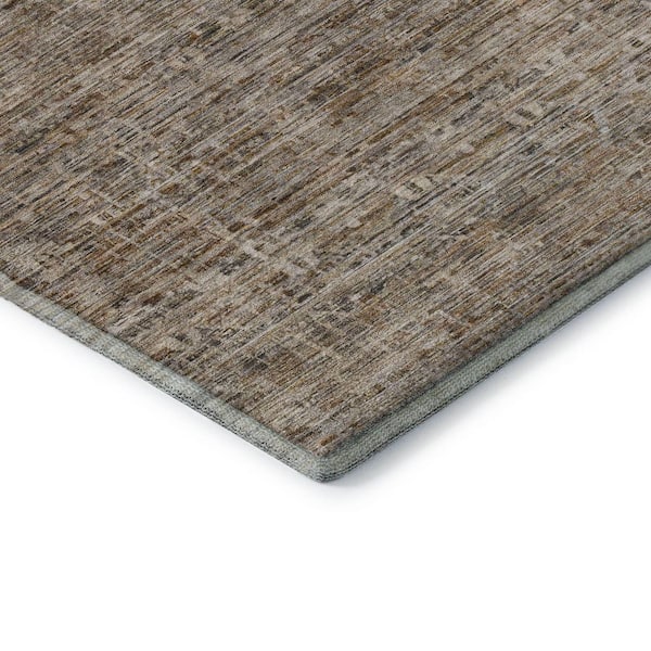 Mayfield Premium Machine Washable Abstract AMF1746 Brown 10 ft. x 14 ft. Area Rug