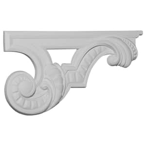 12-3/8 in. x 3/4 in. x 6-5/8 in. Primed Polyurethane Scroll Right Stair Bracket