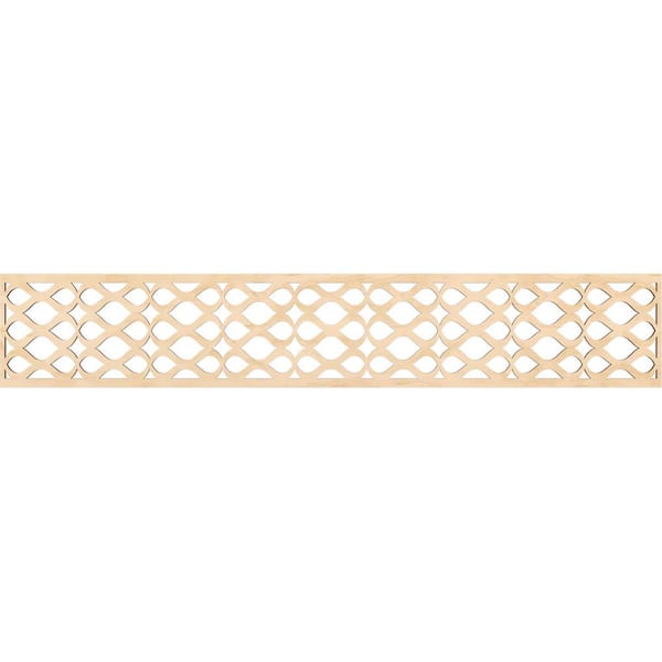 Ekena Millwork Somerset Fretwork 0.25 in. D x 46.625 in. W x 8 in. L Birch Wood Panel Moulding