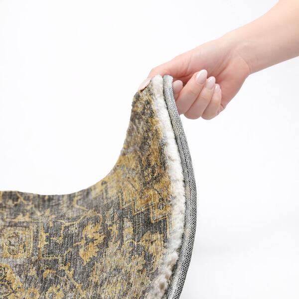 Dream Shag Premium Machine Washable Abstract ADS774 Gray 2 ft. x 3 ft. Accent Rug