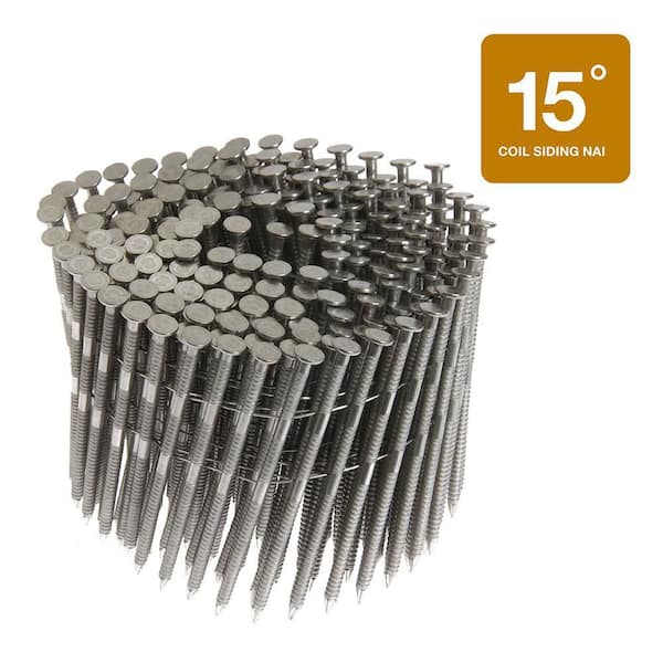 2 in. x 0.090 in. 15 Degree 316 Stainless Steel Round Wire Siding/Shake Nail