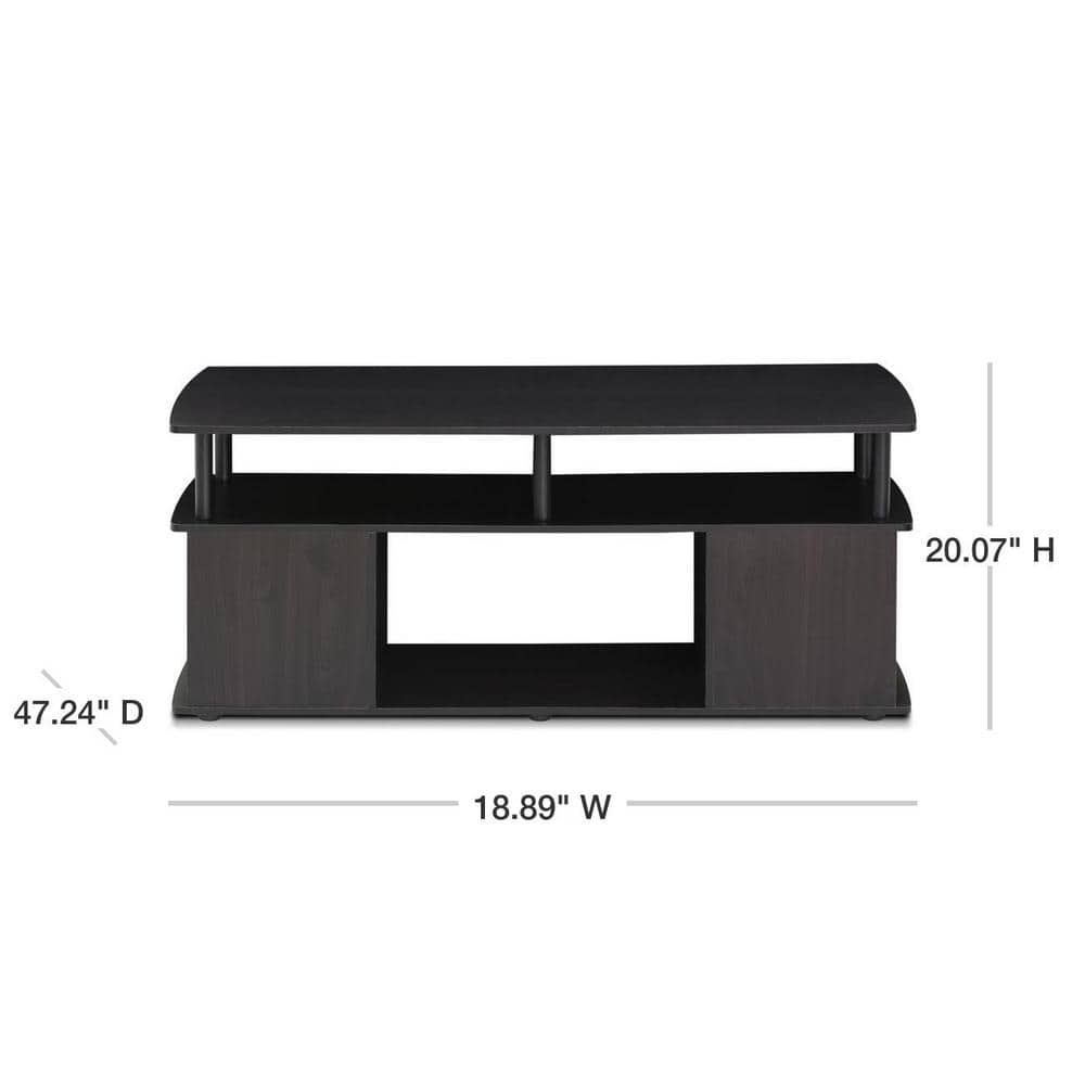 Blackwood Rectangular Coffee Table with Storage Shelves
