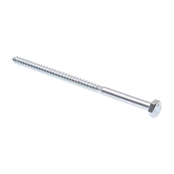 Prime-Line 1/4 in. x 5 in. Grade A307 Zinc Plated Steel Hex Lag Screws (100-Pack)