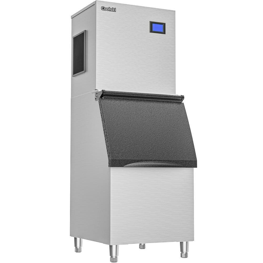 Coolski 22 in. 350 lb. Cube Ice Commercial Freestanding Ice Maker ...