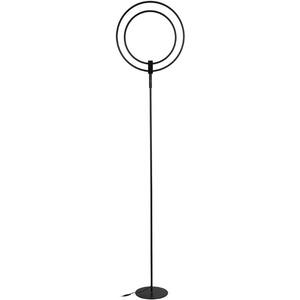 Globe Electric 71 in. Black Satin LED Floor Lamp Torchiere with Energy ...