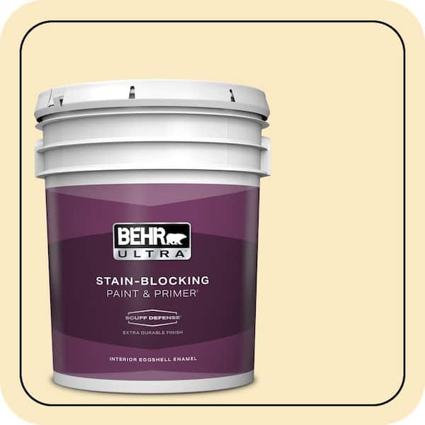 BEHR ULTRA 5 gal. #340A-2 Rich Cream Extra Durable Eggshell Enamel Interior Paint & Primer