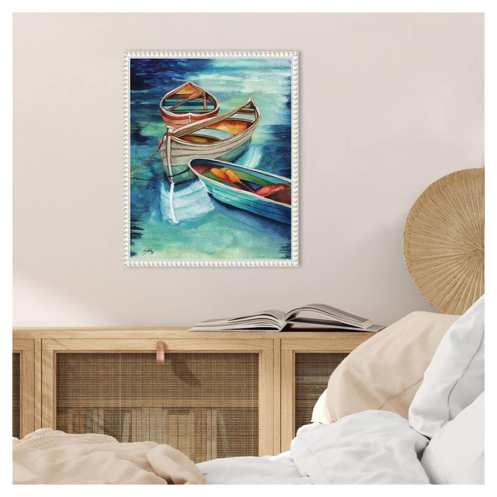 Amanti Art Docked Boats I by Elizabeth Medley Canvas Wall Art Print Framed 16 x 20-in.