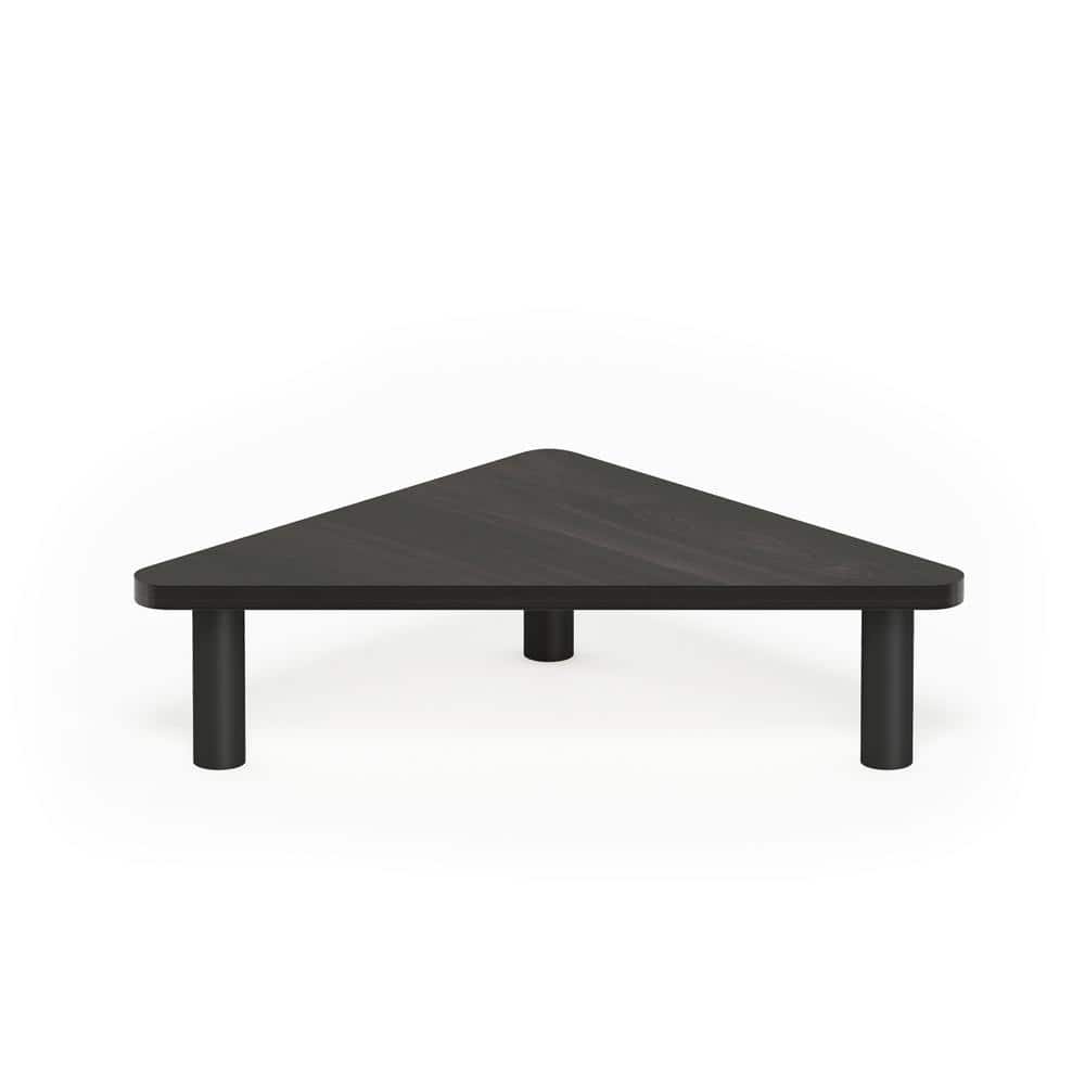Espresso and Black Wood Corner Monitor Riser Stand