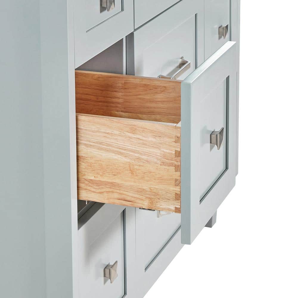 Monroe 42" Light Gray Wood Freestanding Vanity Cabinet
