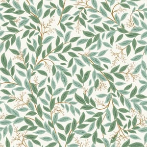 Willowberry Emerald Green Metallic Non-Pasted Wallpaper