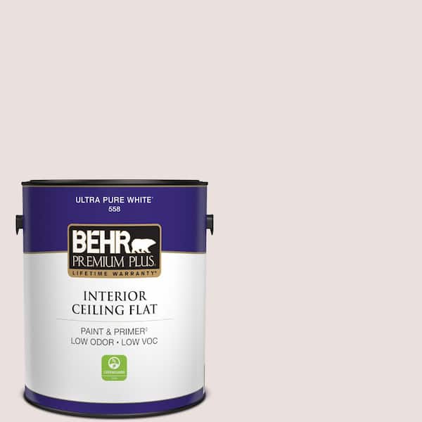 1 gal. #PR-W06 Prelude to Pink Ceiling Flat Interior Paint