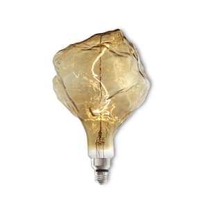 60-Watt Equivalent Iceberg Amber Light 2000K,Medium Base(E26)Dimmable Antique Grand Filament Nostalgic LED Light Bulb