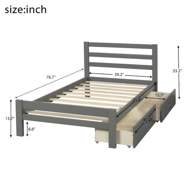 Twin Bed Frame Solid Wood, Bed Frames That Don T Need A Box Spring