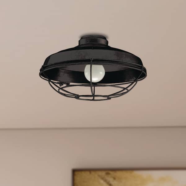 Unity 1-Light Indoor/Outdoor Flat Black Finish 3000K Universal LED Ceiling Fan Light Kit