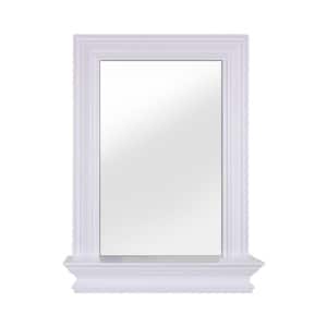 Stratford 18 in. W x 24 in. H Rectangular Framed Wall Bathroom Vanity Mirror in White