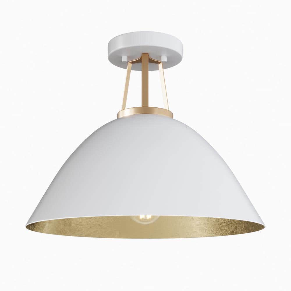 15.8 in. 1-Light Modern Semi-Flush Mount Farmhouse Close to Ceiling Lightin