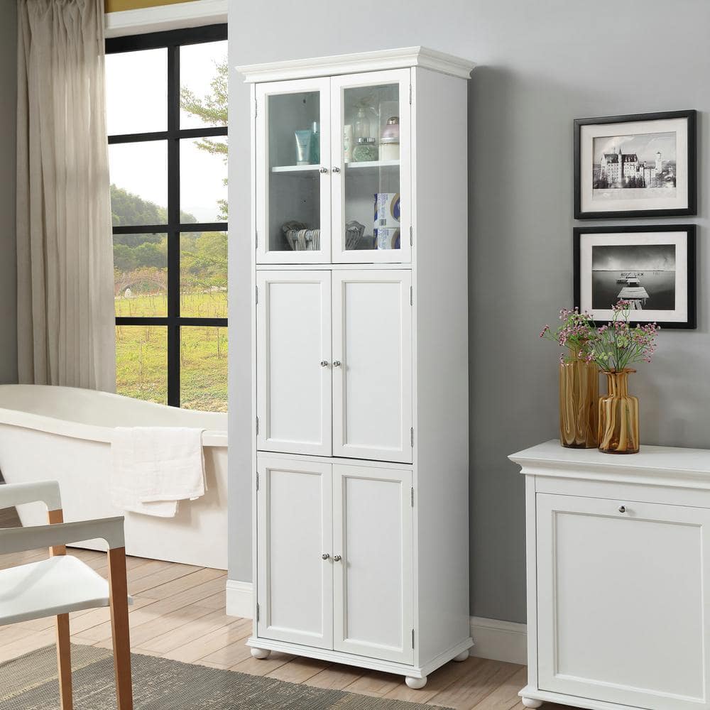Hampton Heights 30W Tall Storage Cabinet with Doors by Bush Furniture - White
