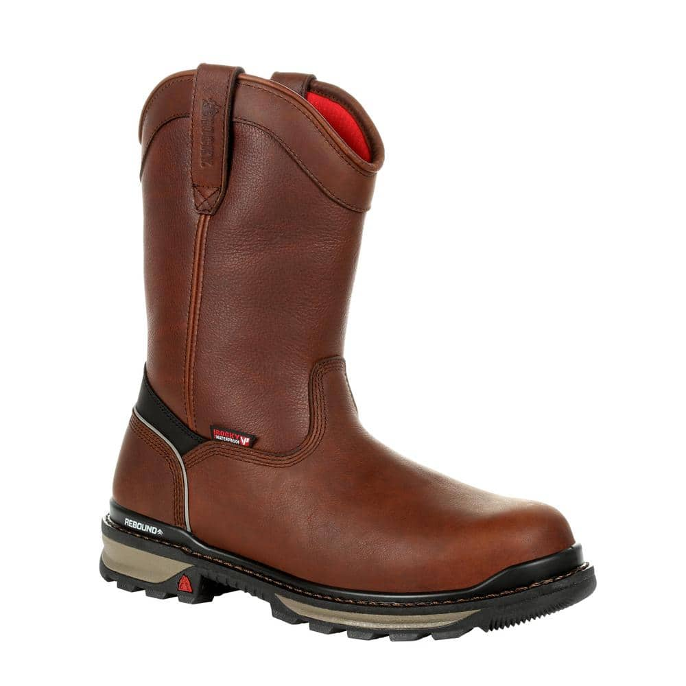 Rocky Mens Rams Horn Waterproof 10 In Wellington Work Boots