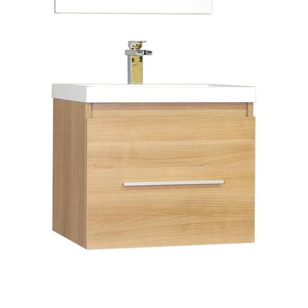Alya Bath Ripley 24 in. W x 18.75 in. D x 21 in. H Vanity in Light Oak with Acrylic Vanity Top in White with White Basin