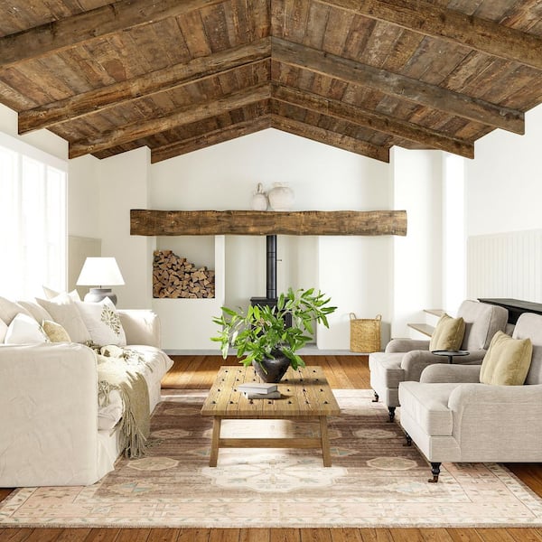 Fawn Medallion Wool Cotton Brown 4 ft. x 6 ft. Indoor/Outdoor Patio Area Rug