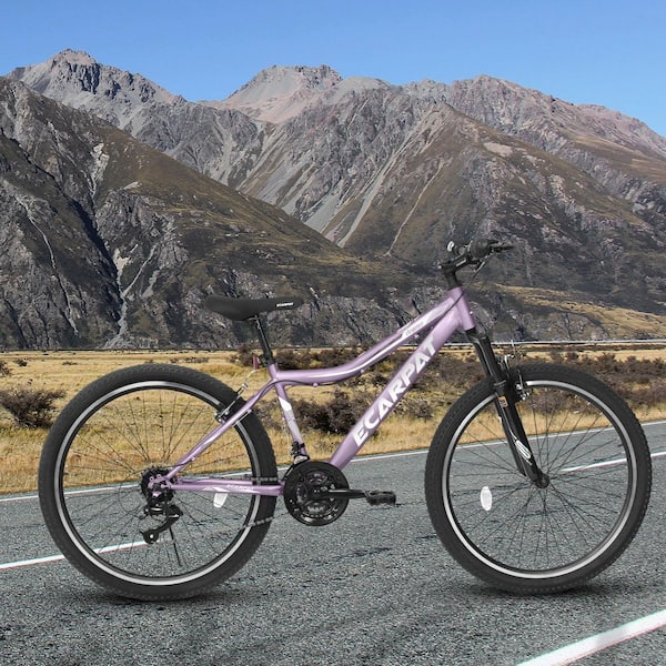 Sudzendf 26 in. Purple 21-Speed V-Brake, Front Suspension