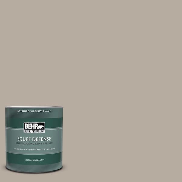BEHR ULTRA 1 qt. #PPU18-13 Perfect Taupe Extra Durable Semi-Gloss Enamel Interior Paint & Primer