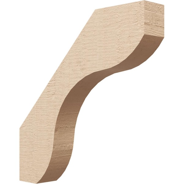 Ekena Millwork 3 in. x 18 in. x 18 in. Stanfield Rough Cedar Woodgrain Timberthane Polyurethane Knee Brace, Primed