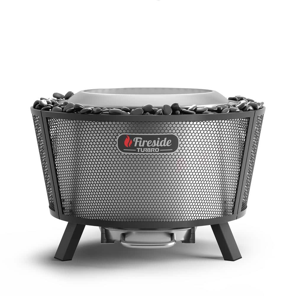 29 Inch Black Stainless Steel Round Smokeless Fire Pit