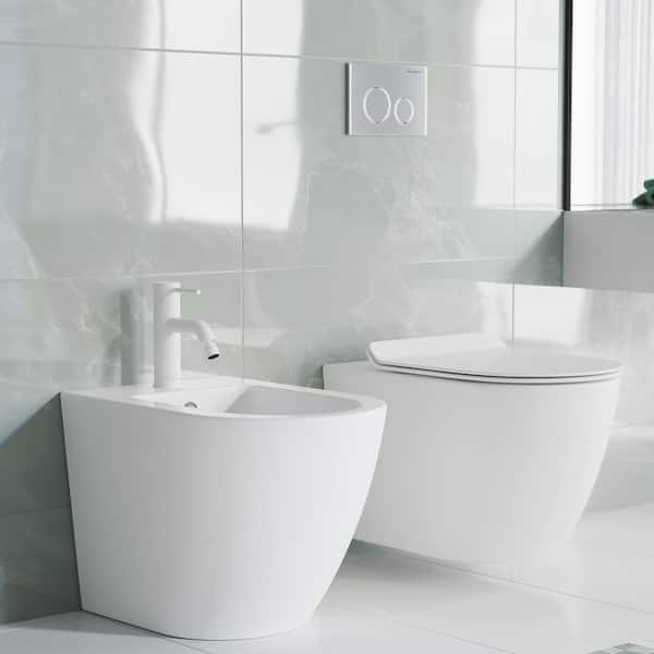 Swiss Madison Ivy Single-Handle Bidet Faucet in Matte White