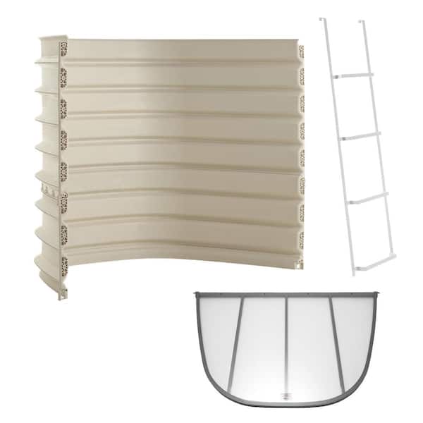 Rockwell Denali 70 in. x 39 in. x 60 in. Composite Window Well with Polycarbonate Cover and Ladder