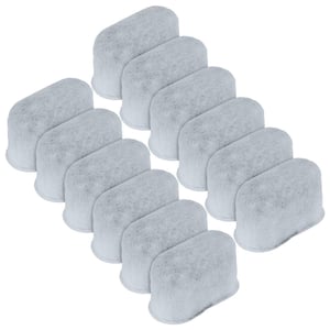 12-Pack White Universal Fit Charcoal Water Filters Kit for Coffee Makers
