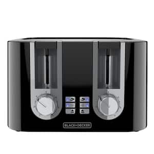 1400-Watt 4-Slice Black Toaster