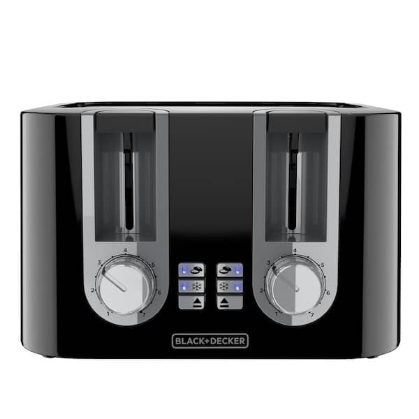 BLACK+DECKER 1400-Watt 4-Slice Black Toaster