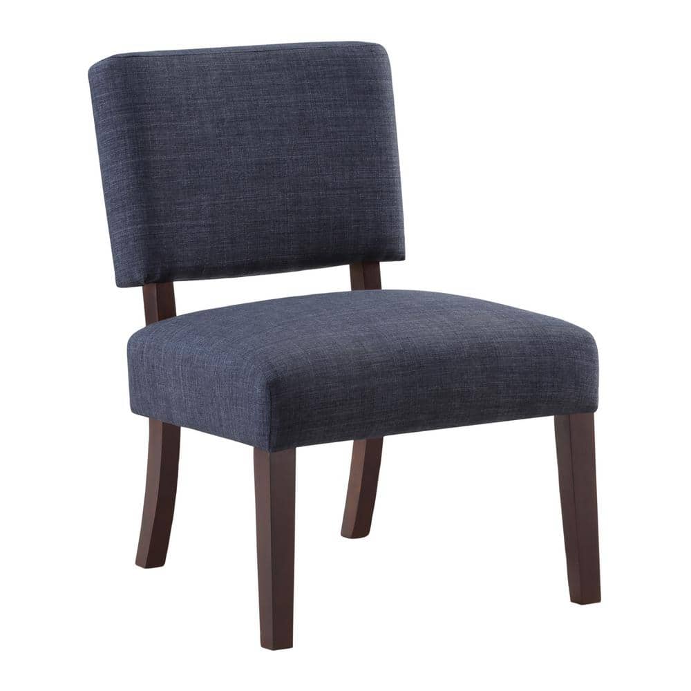 OSP Home Furnishings Jasmine Slipper Chair  Navy